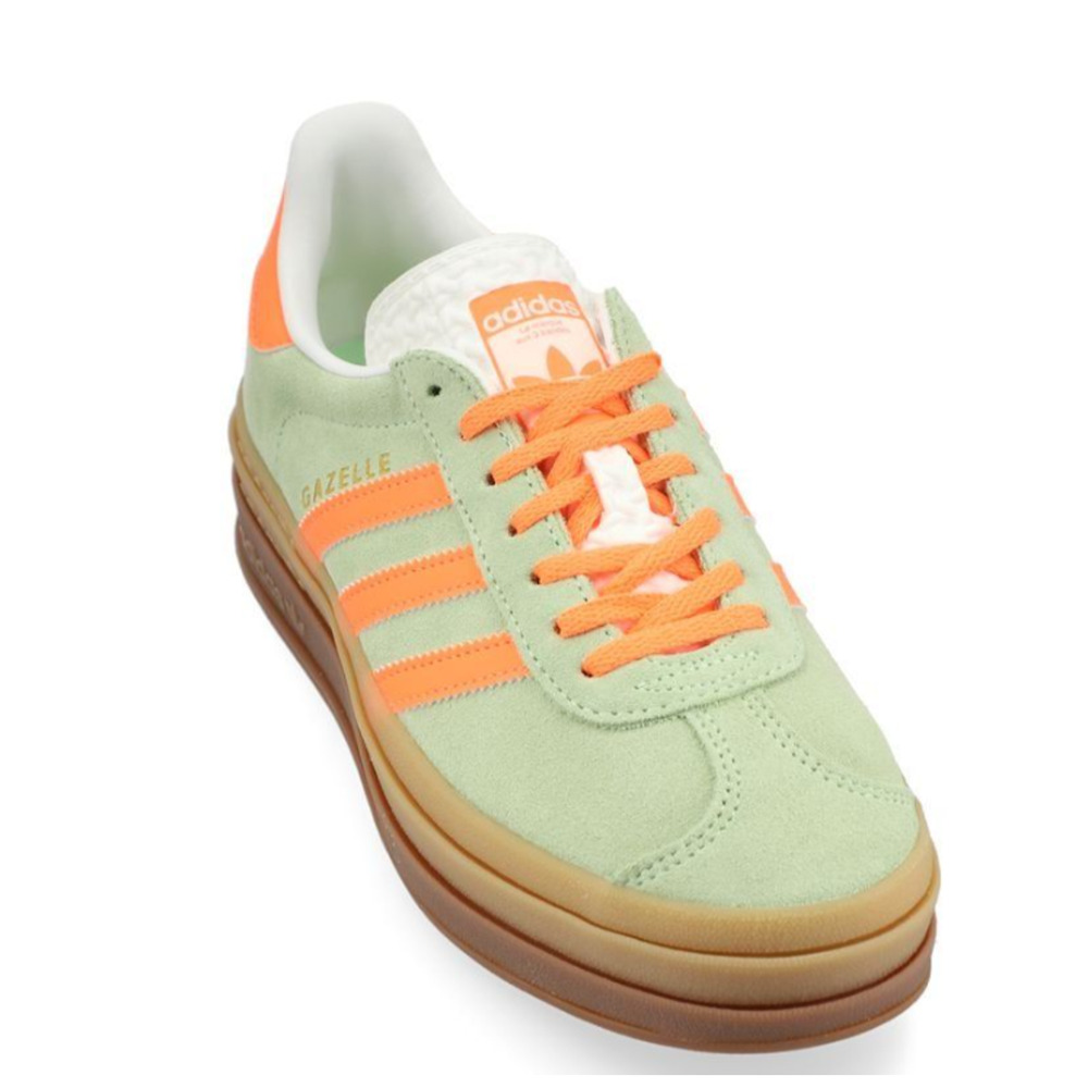 Adidas Gazelle Women's Shoes - Light Green and Orange